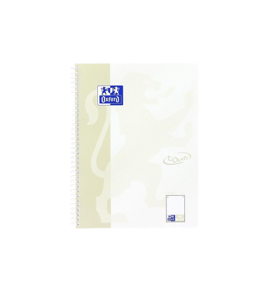Oxford Notizheft Touch Collegeblock, A4 +, Dot, Sand