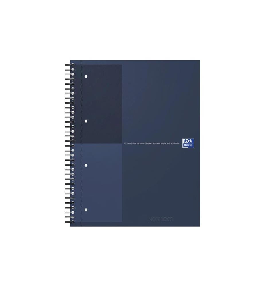 Oxford Bloc-notes A4, À lignes, Bleu foncé