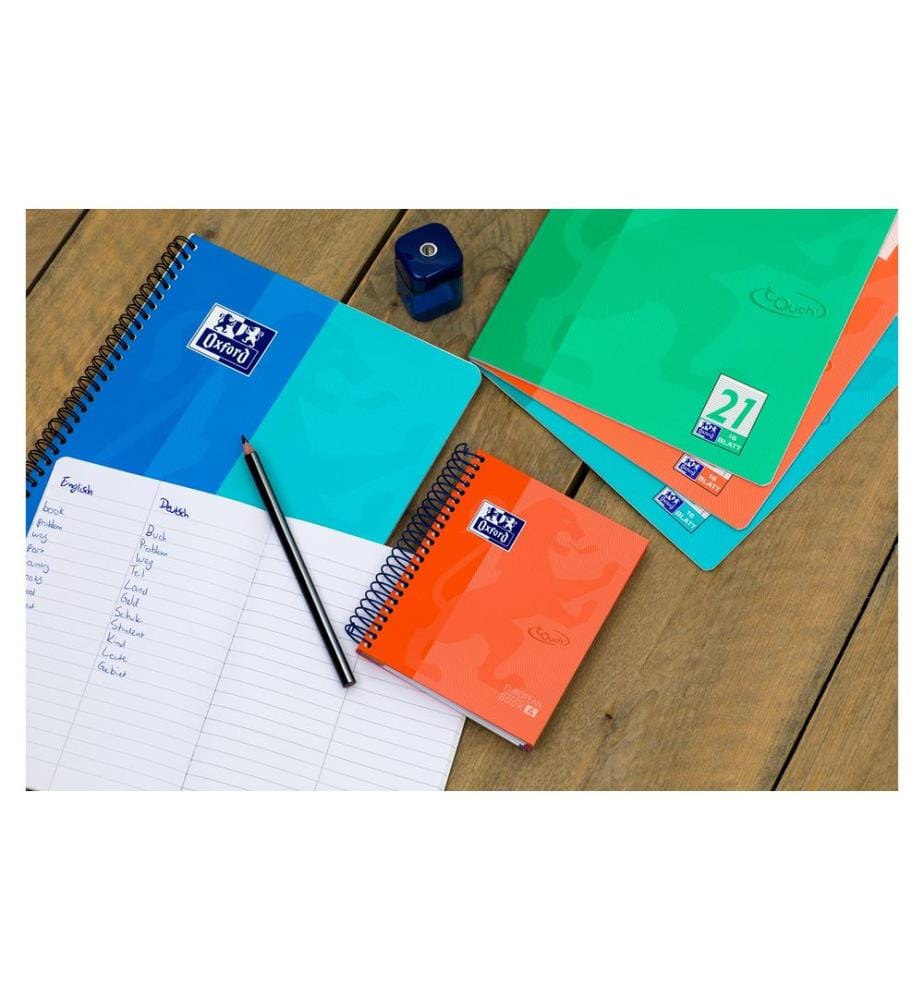 Oxford Carnet de notes Cahier Touch College, A4, quadrillé, jaune soleil