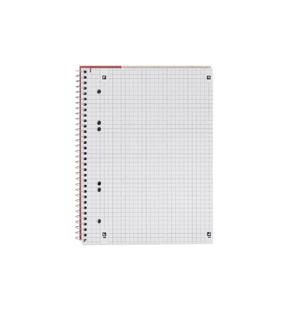 Oxford Bloc-notes Bloc-notes collège quadrillé, A5+, rouge