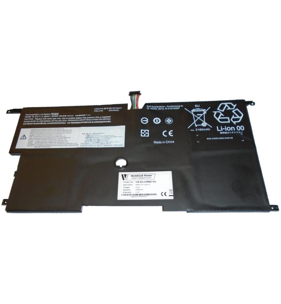 Vistaport - Batterie pour Lenovo Thinkpad X1 Carbon 3rd Gen