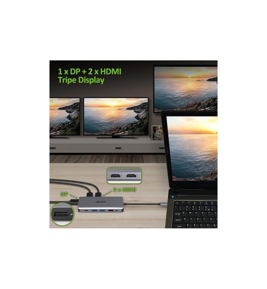 ACER - Dockingstation USB-C 12-in-1 Dongle Mini