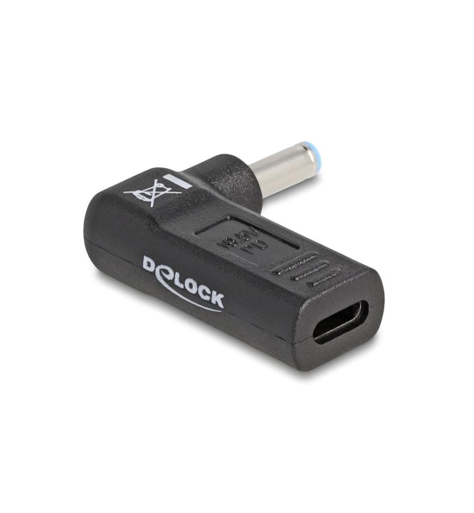 DELOCK - Adaptateur USB-C vers HP 4.5 x 3.0 mm angulé à 90°