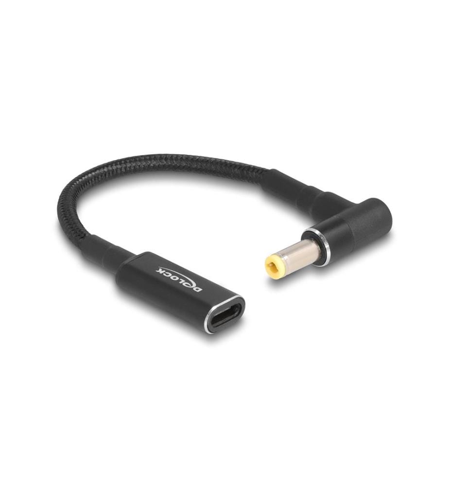 DELOCK - Ladekabel USB-C zu 5.5 x 2.5 mm Stecker 90° gewinkelt, 15 cm