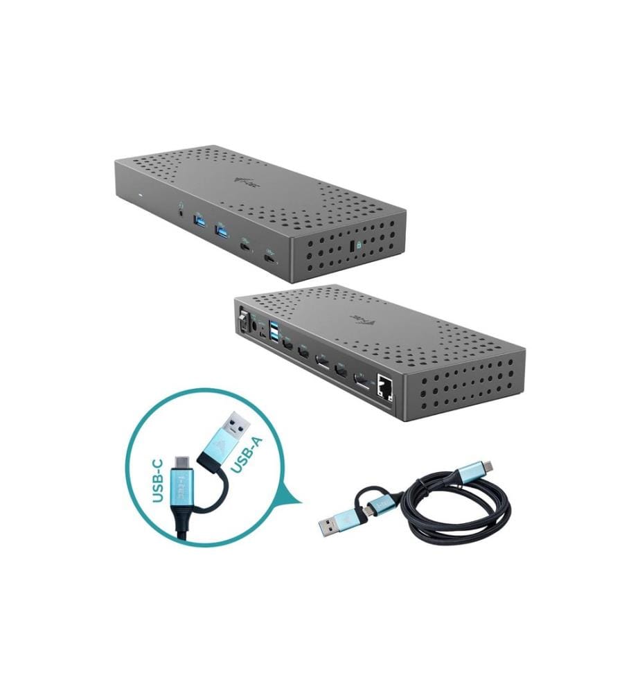 I-TEC - Dockingstation USB 3.0, USB-C, HDMI, DP Dual PD 100W