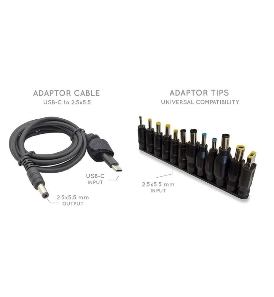 SunSlice - USB-C Kabel mit Adapter Set 100 cm 65W