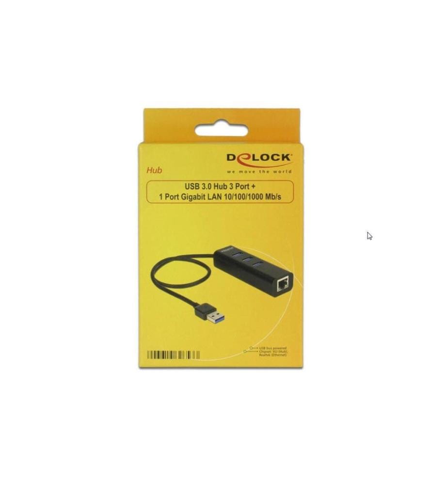 DELOCK - Dockingstation 62653 USB 3.0 - 3x Typ-A + 1x RJ45 GigaLan