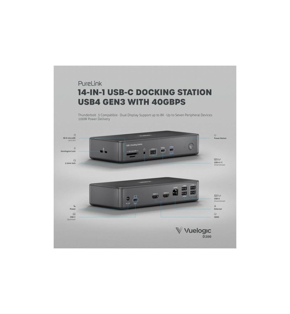 PURELINK - Dockingstation USB-C VL-D200