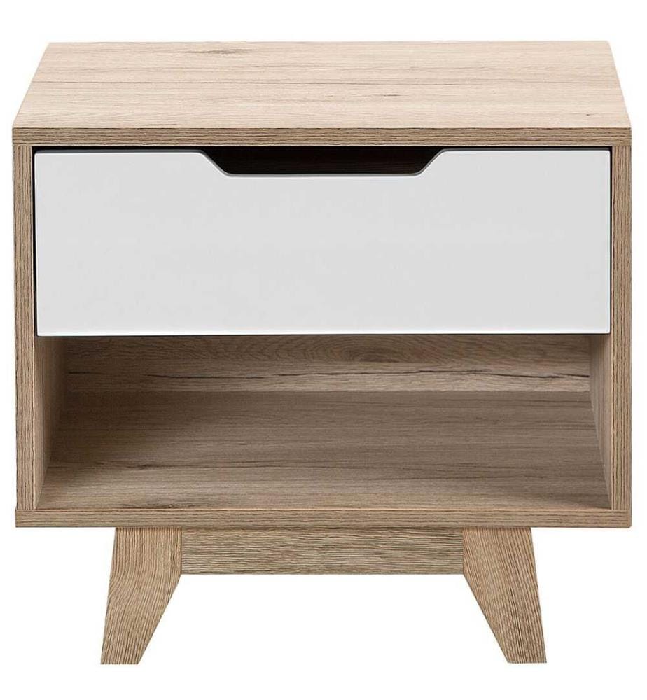 Nachttisch mit 1 Schublade SPENCER Weiss