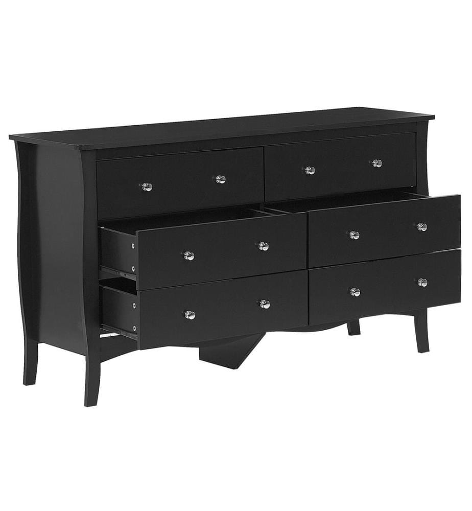 Kommode mit 6 Schubladen WINCHESTER Schwarz