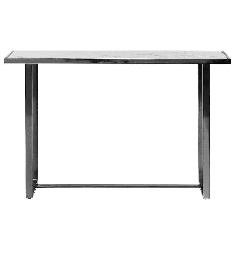 Tavolino consolle PLANO Vetro temperato Marmo bianco
