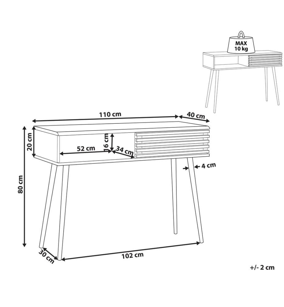 Console Table PERTH Dark Brown