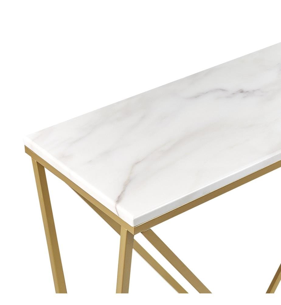Console Table HAZEN Marble/ Gold