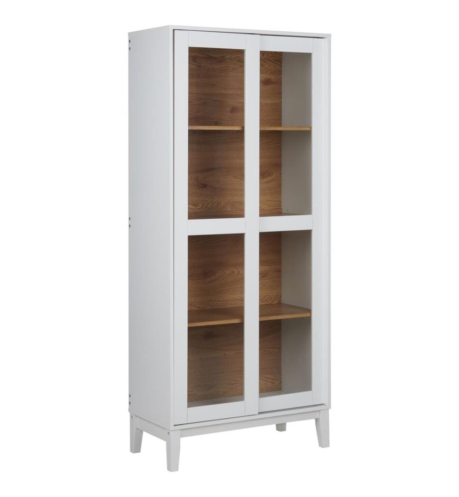 Glass Display Cabinet RUMSON 80 cm White
