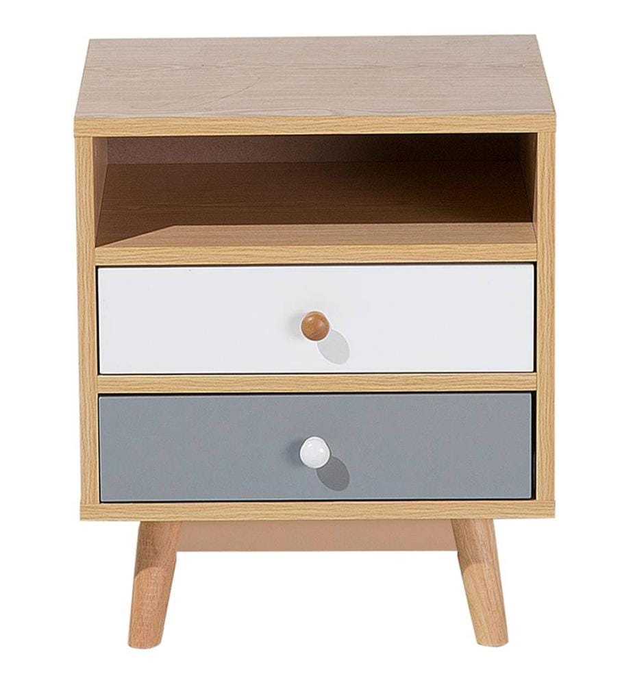 Comodino 2 cassetti FARGO Marrone chiaro