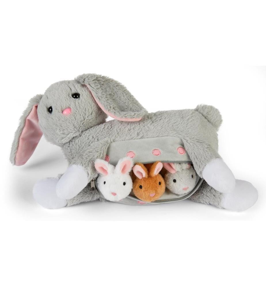 MAMANIMALS - Kuscheltier Mama Hase & Babys 25 cm