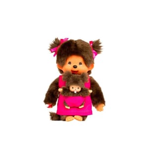 MONCHHICHI - Animal en peluche Mother Care Pink Girl 20 cm