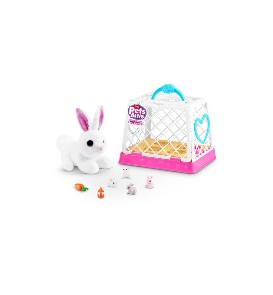 Zuru - Peluche Pets Alive Maman Lapin et Bébé Surprise assorti