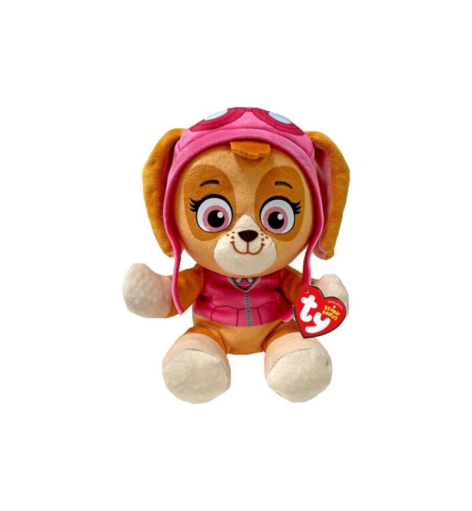 Ty - Peluche Paw Patrol Skye 20 cm, Brun, Rose