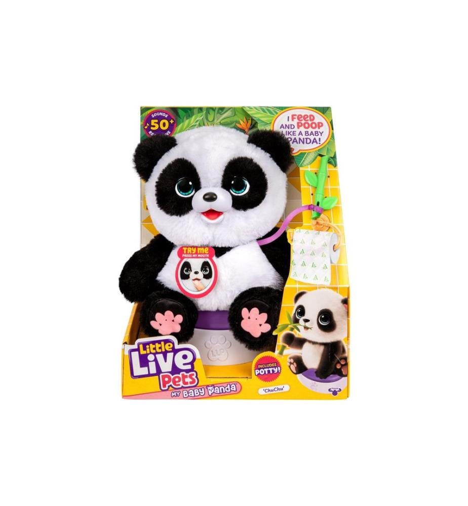 MOOSE - Peluche fonctionnelle Mon bébé panda Little Live Pets