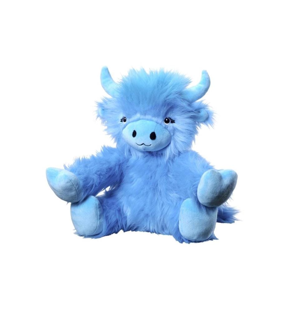 Bauer - Peluche Vache Highland 25 cm Bleu