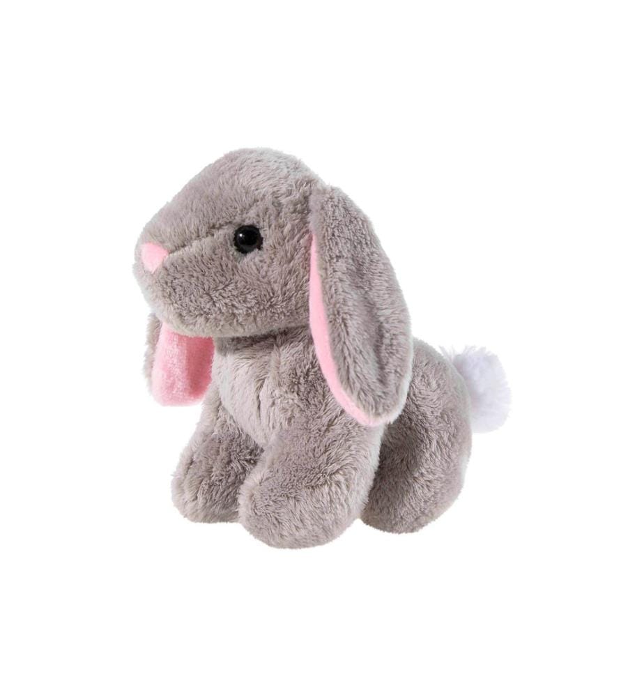 Heunec - Animal en peluche Lapin Hazel at Home 13 cm, gris clair