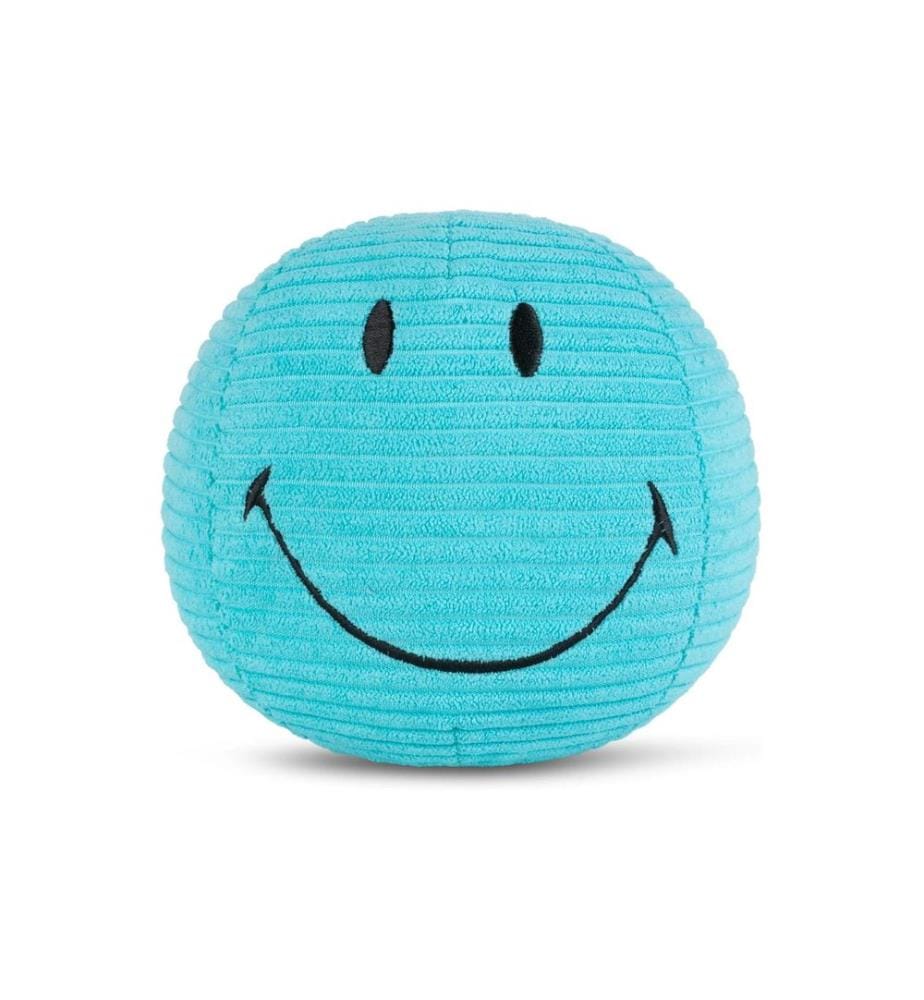 Bon Ton Toys - Peluche Smiley ECO velours côtelé turquoise 13 cm