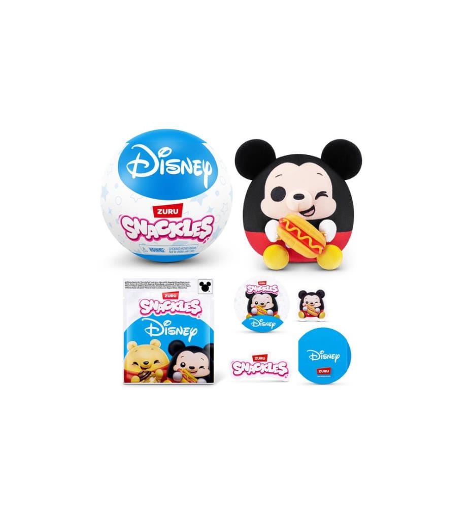 Zuru - Animal en peluche Snackles – Disney 5 assorti