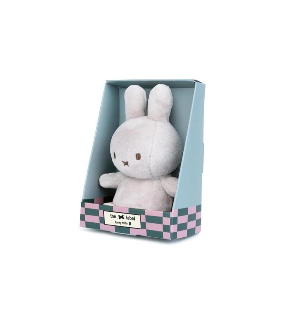 Bon Ton Toys - Miffy Lucky Plüschhase sitzend grau 10 cm