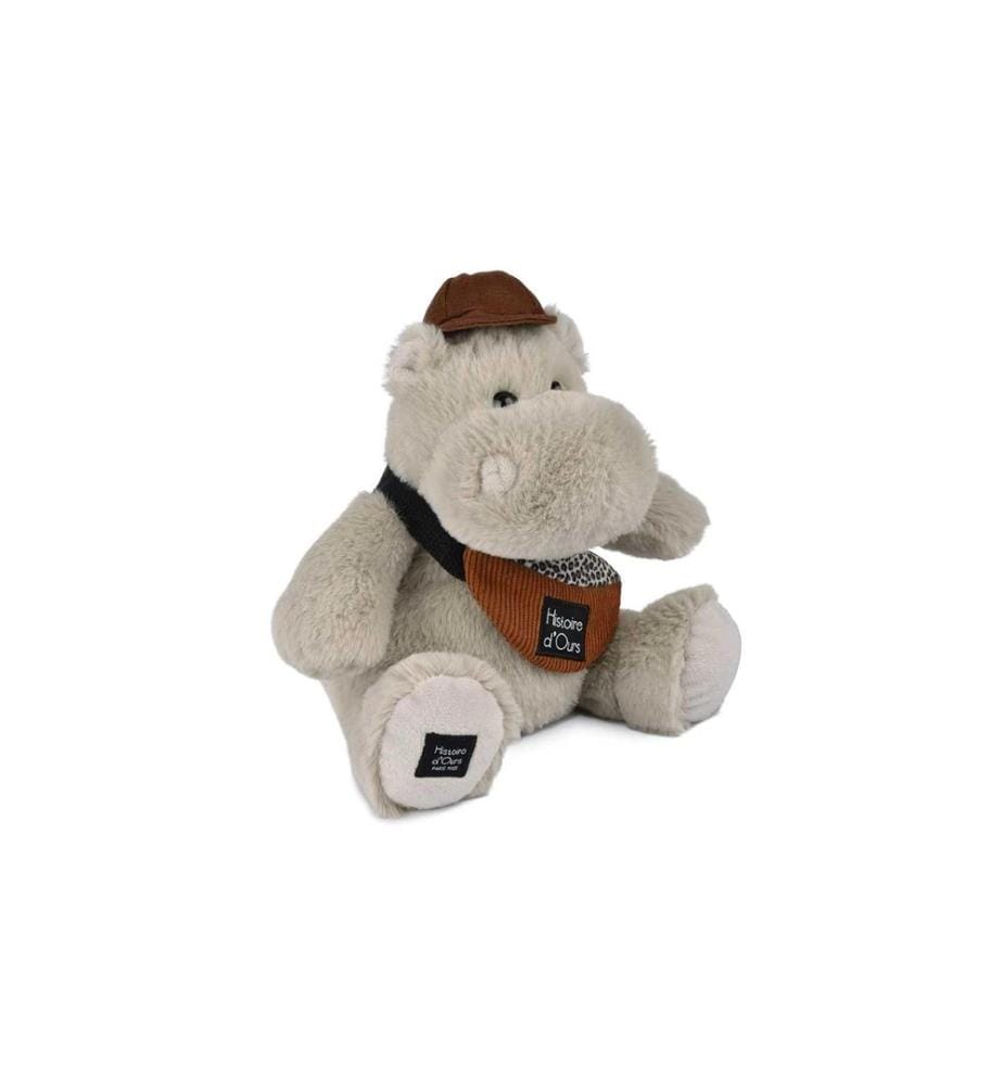DOUDOU ET COMPAGNIE - Hippo avec bonnet 20 cm, gris