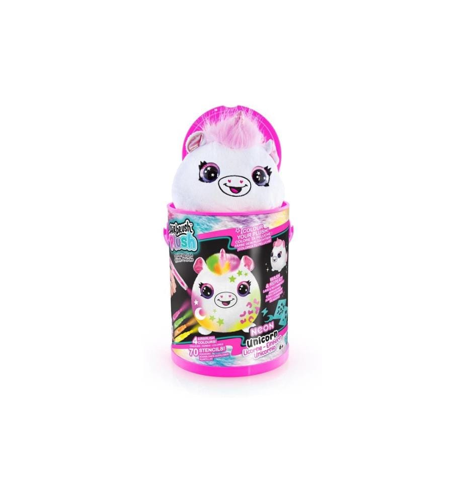 Canal Toys - Peluche Airbrush Plush Neon Squish Pals Paint Can assorti