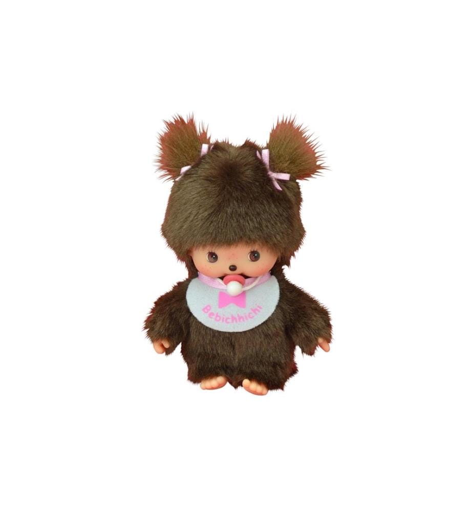 MONCHHICHI - Animal en peluche Baby Basic Girl Pink 15 cm