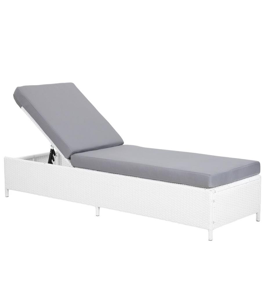 Transat avec coussin TURIN Polyrotin Blanc