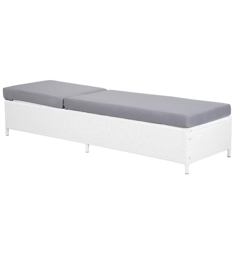 Transat avec coussin TURIN Polyrotin Blanc