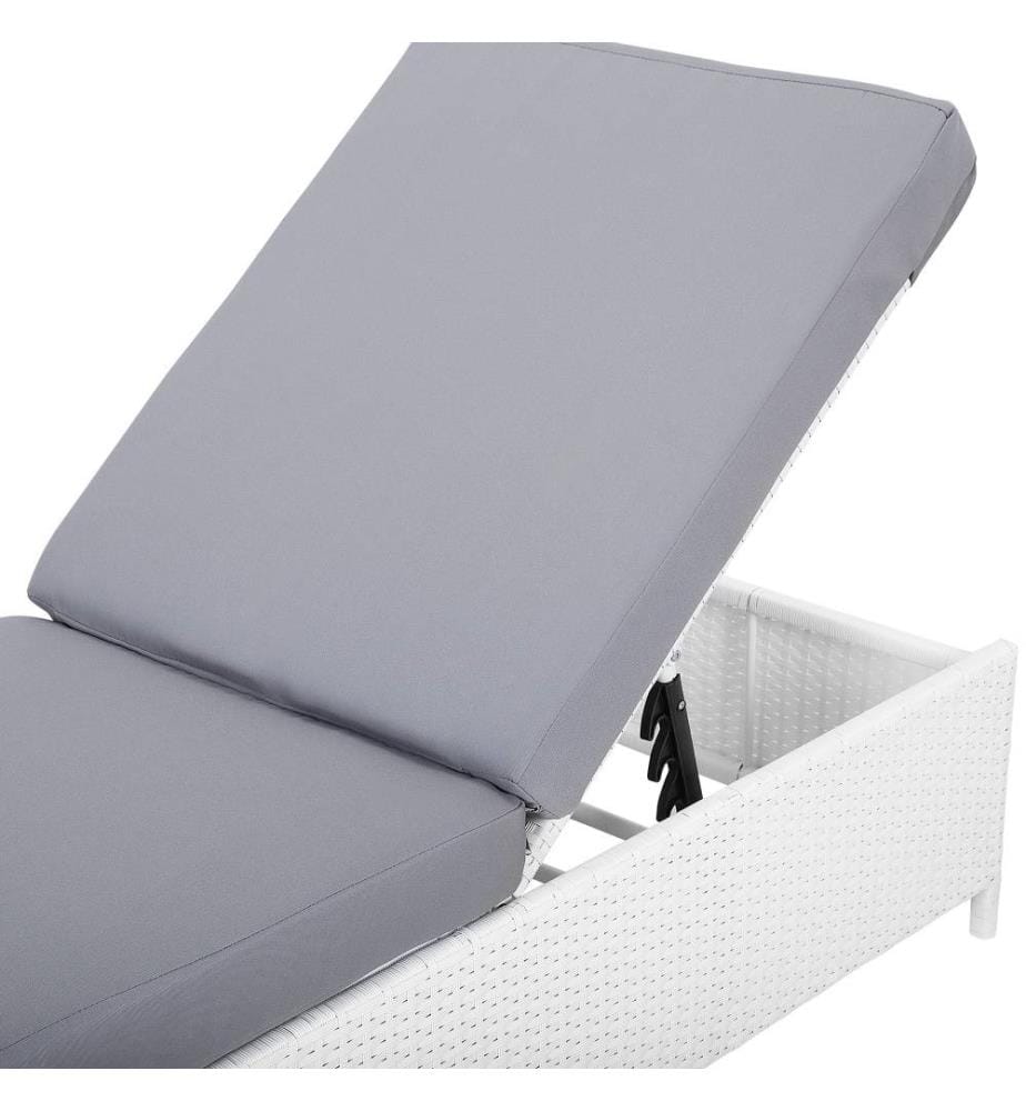Transat avec coussin TURIN Polyrotin Blanc