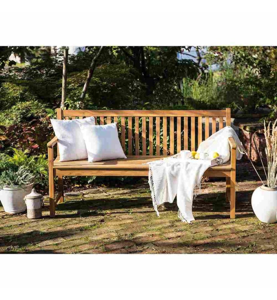 Panchina da giardino VIVARA 160 cm Legno di acacia certificato Marrone chiaro