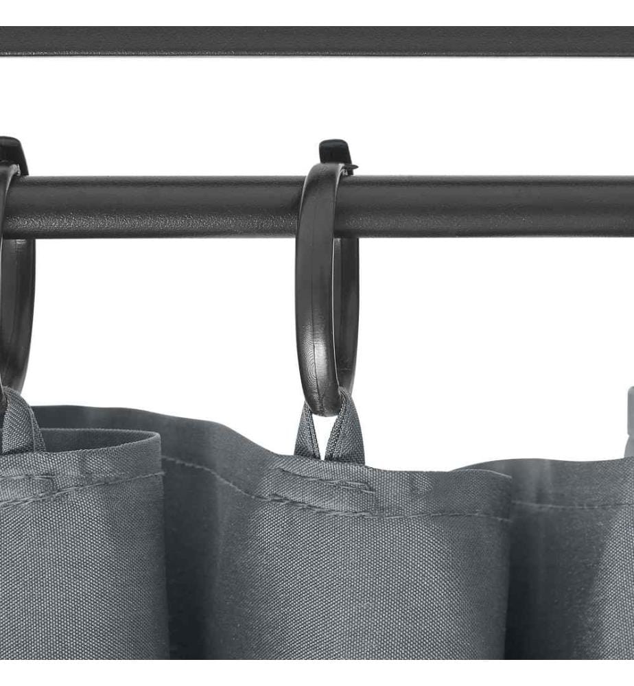 Gazebo PORTEL Metallo 350 cm 350 cm Grigio grafite