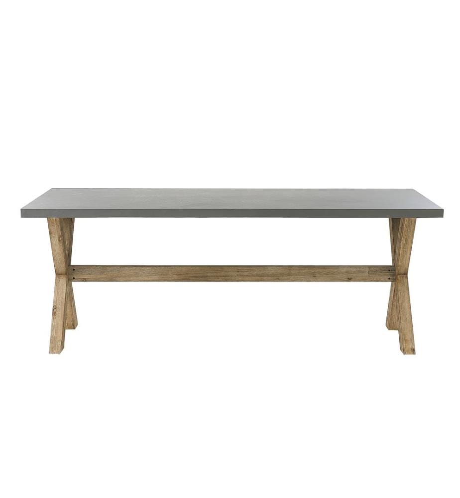 Set da pranzo da giardino con sgabelli 6 posti OLBIA Cemento Grigio