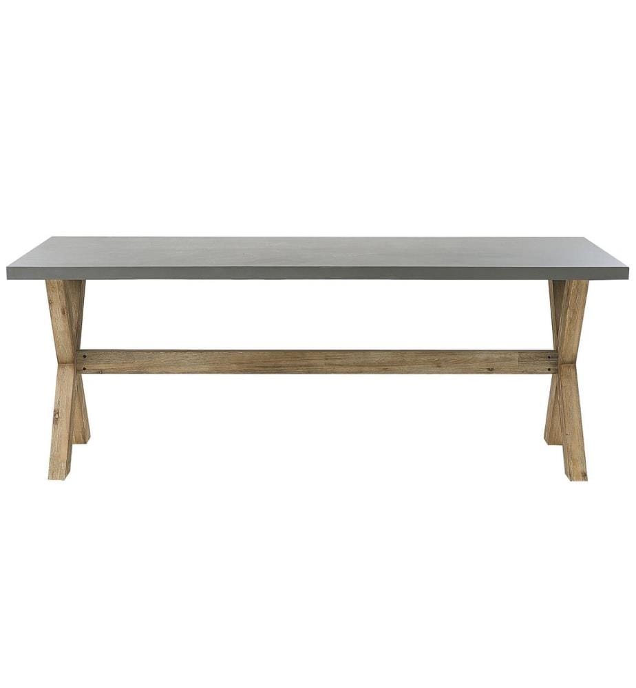 Set da pranzo da giardino con sgabelli 8 posti OLBIA Cemento Grigio