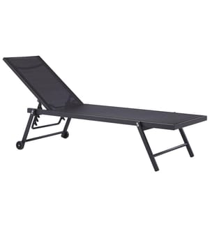 Sonnenliege PORTOFINO mit Relaxfunktion Metall Schwarz