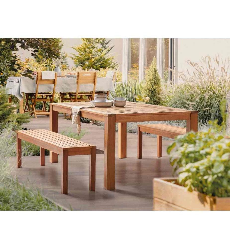 Panchina da giardino MONSANO 170 cm Legno d'eucalipto Marrone