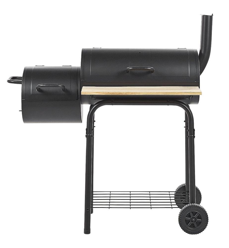 Barbecue a carbonella SATAH con affumicatore Metallo Nero