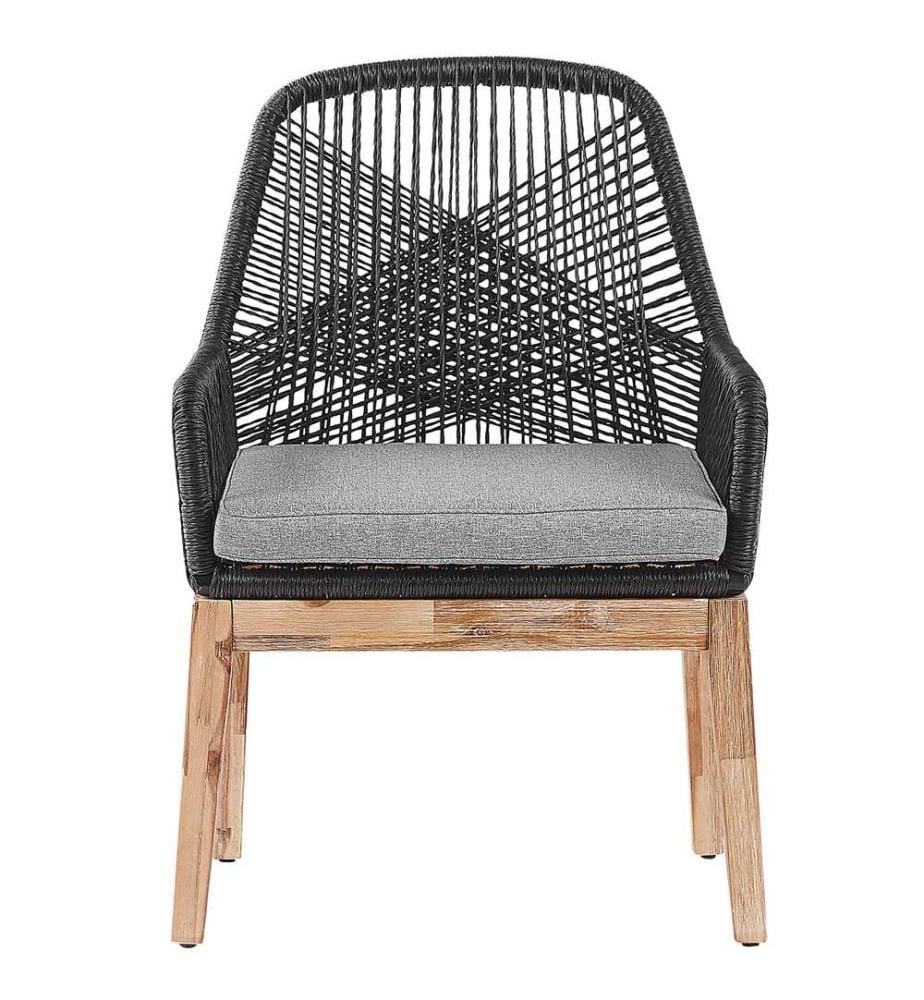 Gartenmöbel Set 6-Sitzer OLBIA inkl. Kissen Schwarz