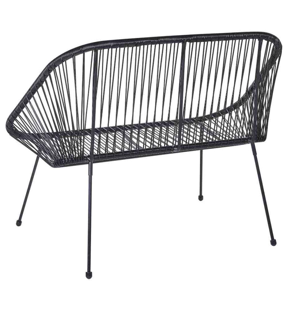 Banc de jardin ACAPULCO II 113 cm Polyrotin Noir