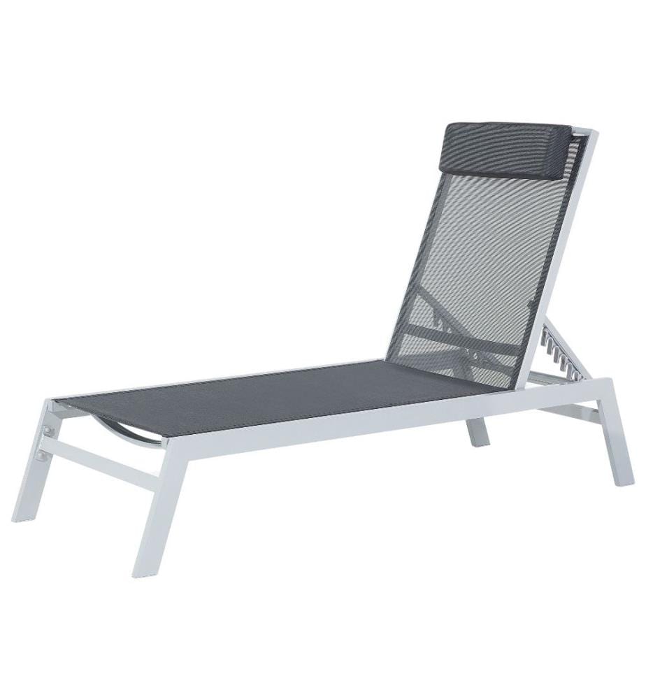Sonnenliege CATANIA mit Relaxfunktion Metall Schwarz