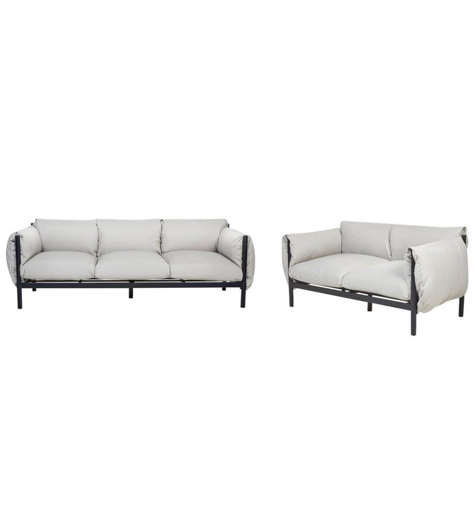 Gartensofa Set 5-Sitzer ESPERIA Metall Grau