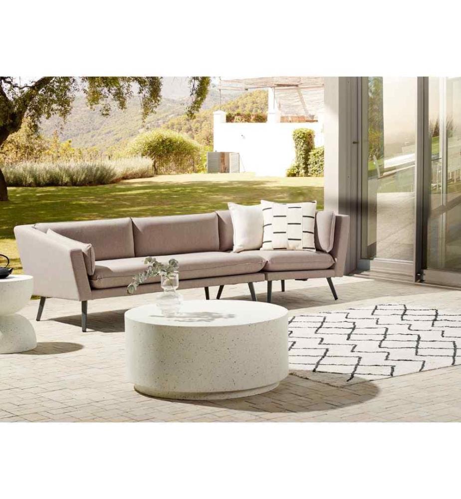 Divano da giardino 3 posti LORETELLO Lato destro Beige