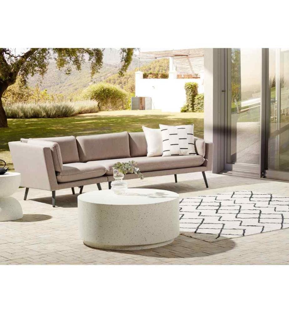 Gartensofa 3-Sitzer LORETELLO linksseitig Beige