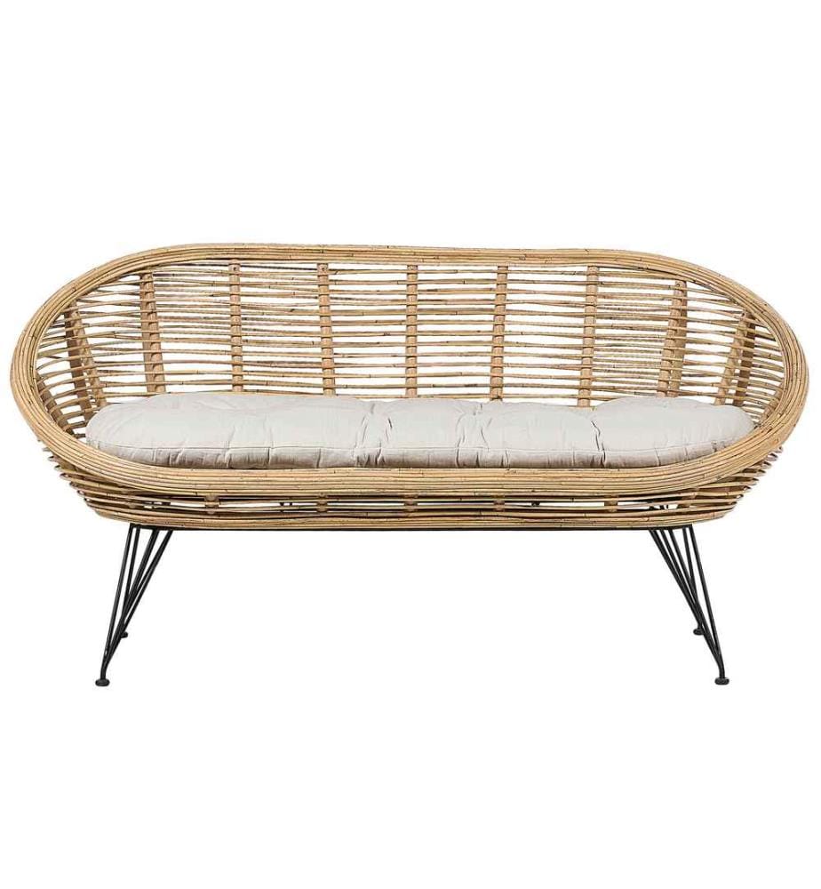Divano da giardino 2 posti MARATEA Rattan Naturale