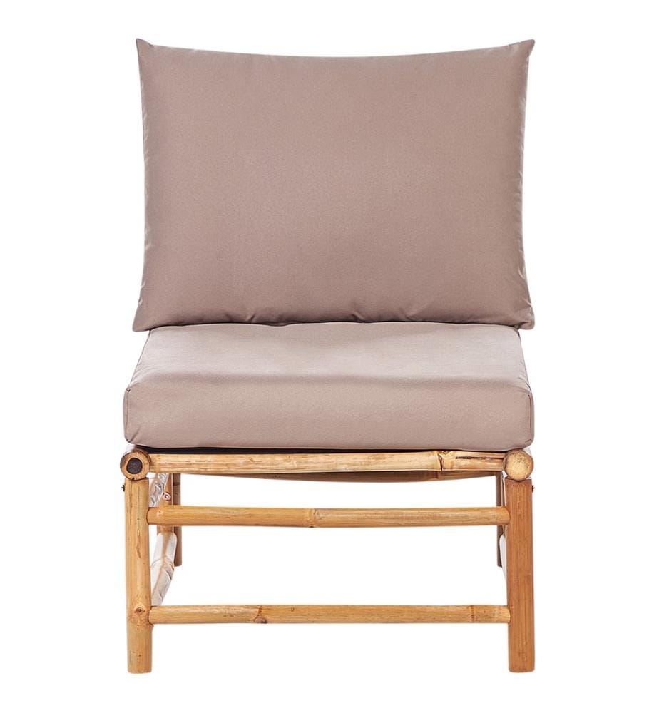 1-Sitzer Garten-Eckmodul CERRETO Bambus Taupe